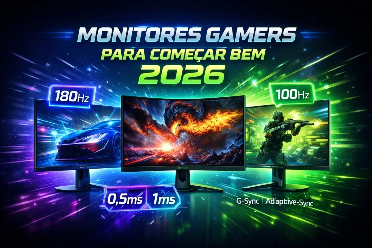 Monitores Gamers: Top 3 Melhores Opções para Junho de 2026
