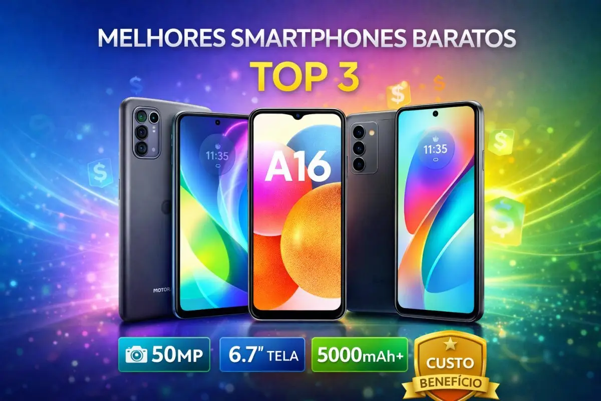 Melhores Smartphones Baratos em 2026: Top 3 Abaixo de R$900