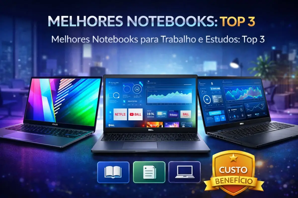 Notebooks Ideais para Trabalho e Estudos em Abril 2026: Top 3