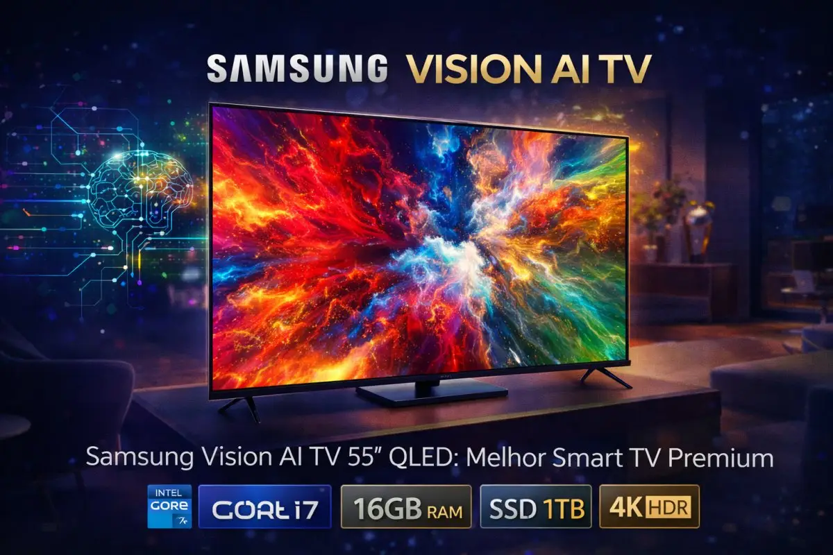 Samsung Vision AI TV 55" QLED 4K: vale a pena?