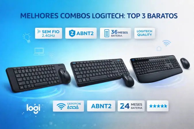 Qual combo teclado e mouse sem fio Logitech escolher: MK220, MK235 ou MK345?