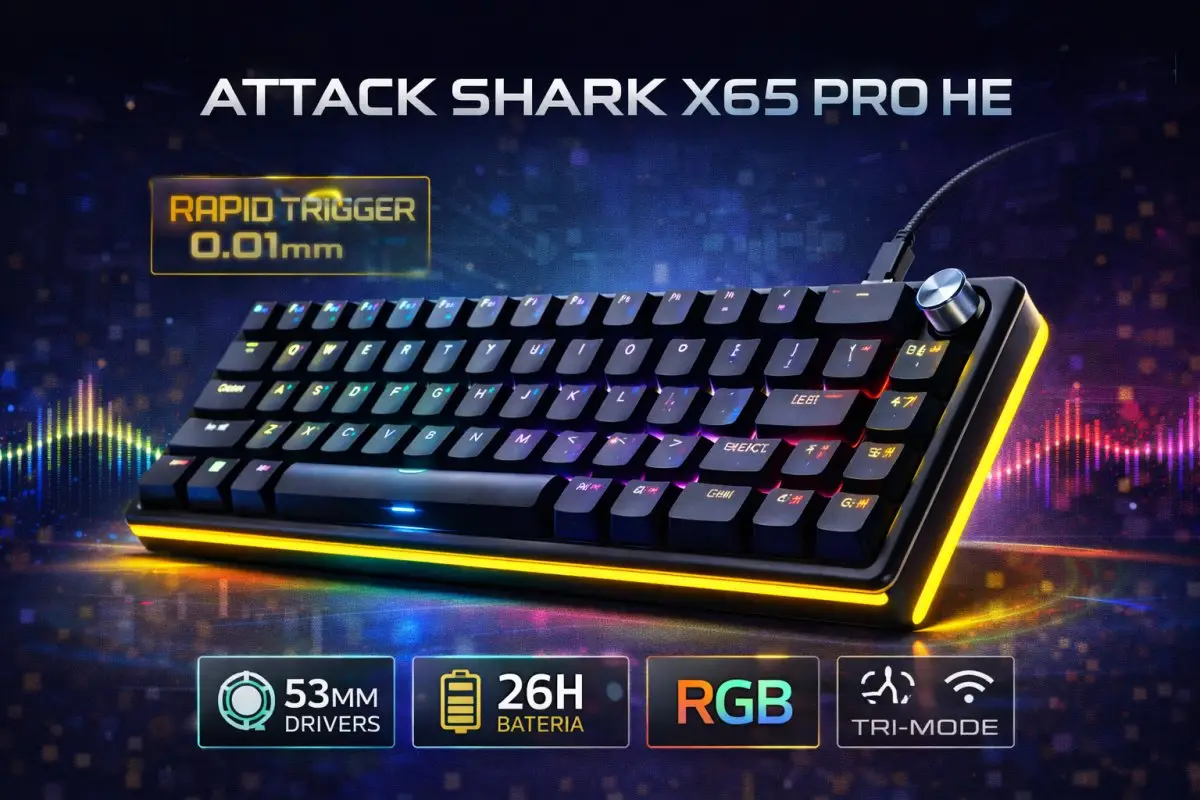 Attack Shark X65 Pro HE: Teclado Gamer Ideal para Abril de 2026