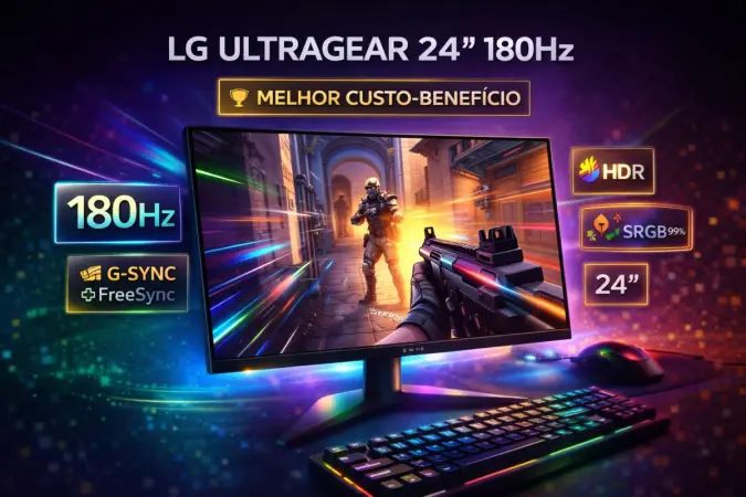 LG UltraGear 24": o melhor monitor gamer custo-benefício?