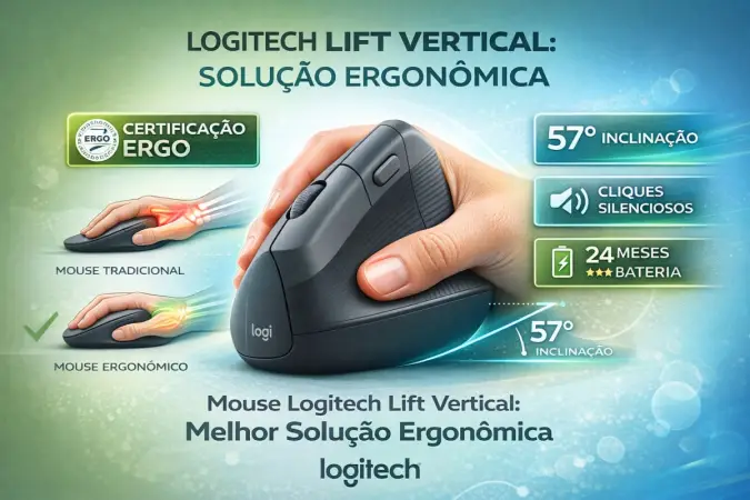 Logitech Lift Vertical: o mouse ergonômico ideal para você