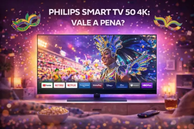 PHILIPS Smart TV 50" 4K: vale a pena para games e filmes?