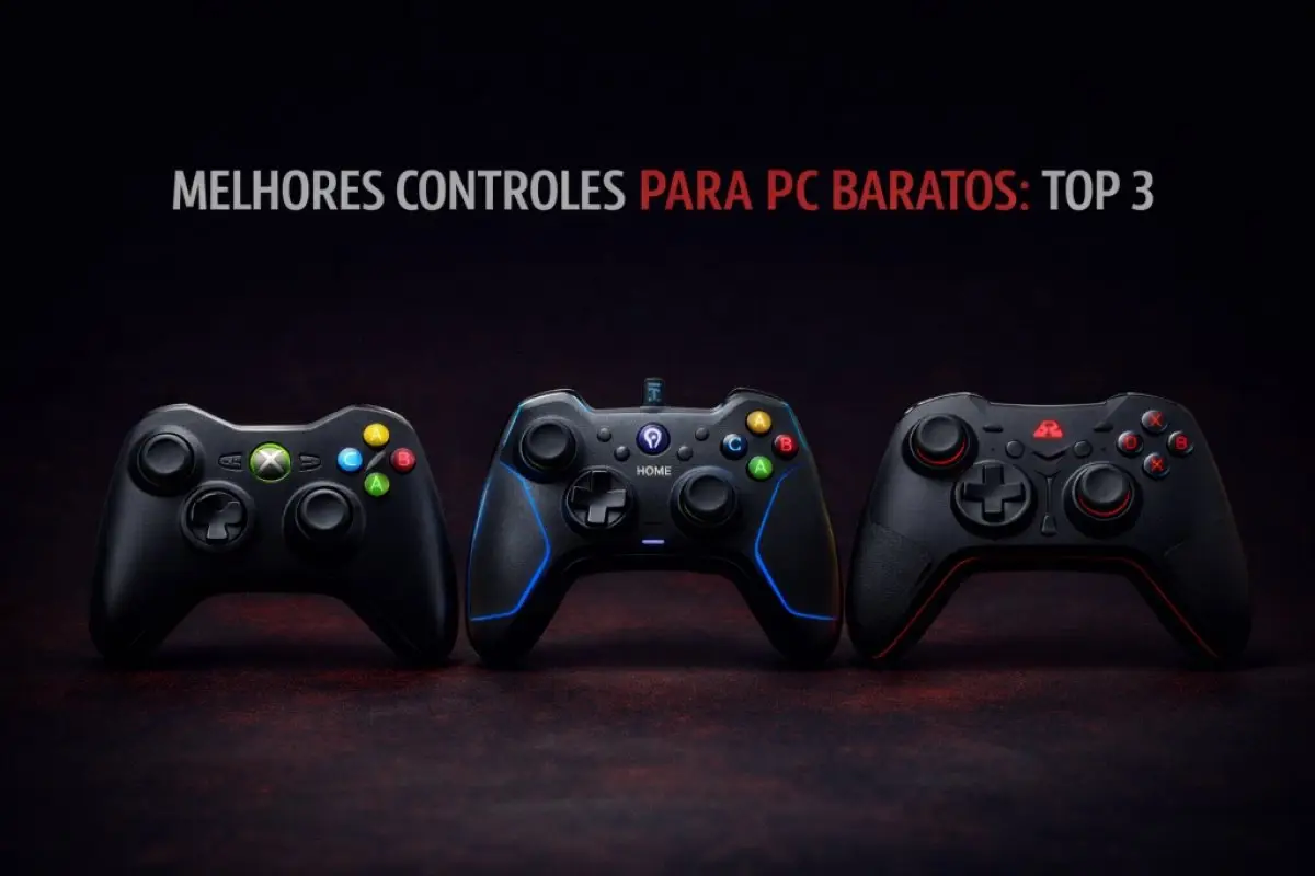 Top 3 Controles para PC Baratos em Abril 2026: Xbox, Feir e Redragon